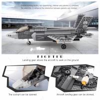 Bloques De Construcción Militar F35 Lightning II Avión Juguetes Para Niños Modelos Para Niños De 3 a 12+ Años Regalos - details 2