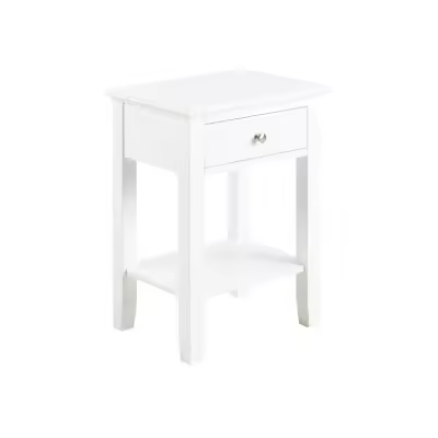 Mesilla de noche Oakland 592, Muebles ES, MDF, Blanco, 45 x 62.8 x 34cm - 1