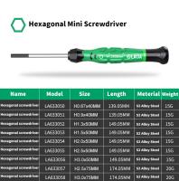 Llave De Destornillador Hexagonal Mini LAOA Con Magnetismo S2 Acero De Aleación Punta Sférica Multifuncional Antideslizante 0.67-3.0mm - details 21
