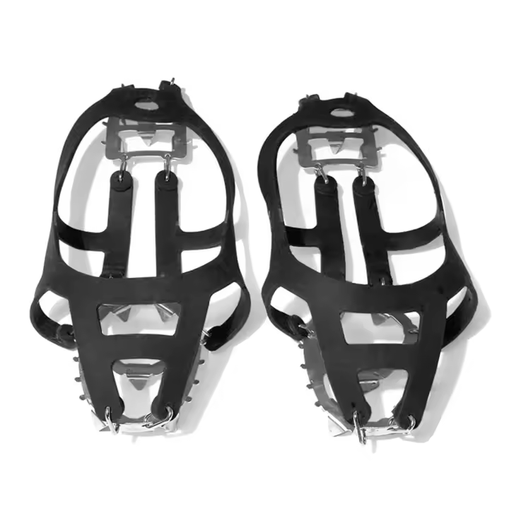Zapatos de Neve de Acero Inoxidable con 18 Picos Zapatillas de Escalada de 18 Dientes para Caminatas y Jogging al Aire Libre en Invierno - 1