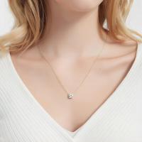 Collar De Pendiente Simple En Oro Con Zirconia Para Mujer Y Niña Joyería Clásica De Corazón Y Estrella Regalo De Cumpleaños - details 1