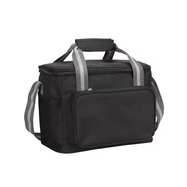 Bolsa térmica extra grande de 35L, impermeable, negra, con asa para el hombro, para entrega y capacidad para alimentos frescos. - 1