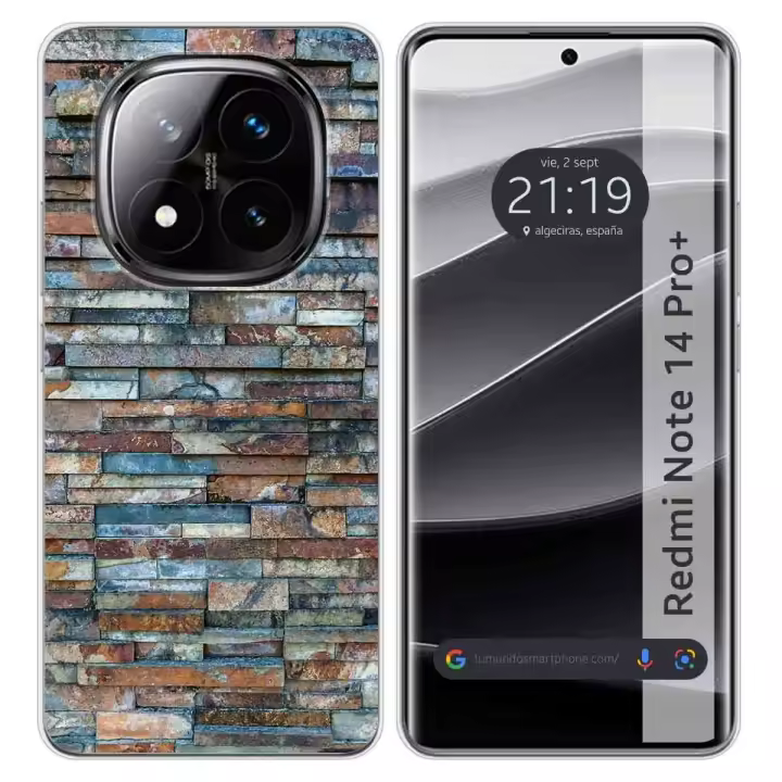 Tumundosmartphone Funda Silicona para Xiaomi Redmi Note 14 Pro+ Plus 5G diseño Ladrillo 05 Dibujos - 1