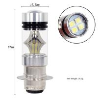 Faros LED Para Motocicleta 100W 20LED PX15D Alta Potencia Bombilla Eléctrica Luz Blanca 12V-24V Clavija Única Para Vehículos Eléctricos - details 2