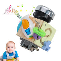 Cubo De Ocupación Para Bebés Madera Juguete Educativo Montessori Capacitación De Habilidades De Agarre Manual-Mental Caja De Música Aprendizaje Sensorial - details 0