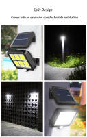 Lámpara De Pared Solar 120COB Con Sensor De Movimiento Y Cable De Extensión De 5m Iluminación Exterior E Interior Luz De Calle Solar Spot Light ABS IP65 - details 3