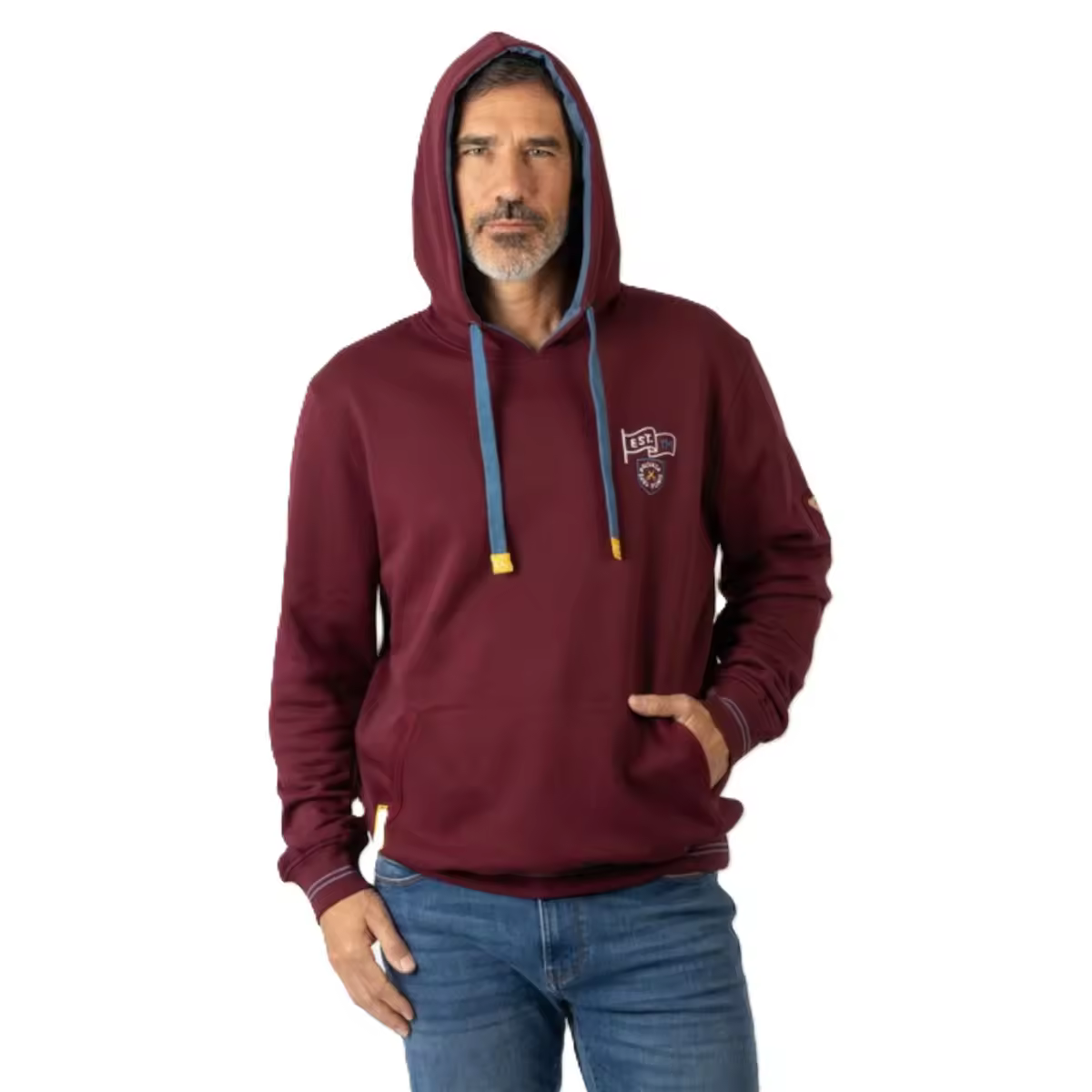 Sudadera para Hombre Privata PRI2740 Hood, con capucha y color granate - details 2