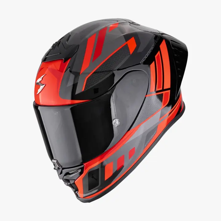 Casco Scorpion EXO-R1 Evo II Air Vital Negro Plata Rojo - 1