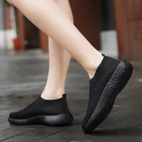 Zapatos Casuales Para Mujer Transpirables Moda Zapatos Planos De Caminar Negros Slip on Ligeros Para Correr - details 10