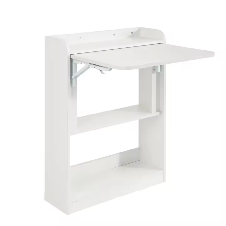 SoBuy FWT92 Mesa Escritorio de Trabajo, Plegable para Computadora con Estantes de Almacenamiento ES - 1