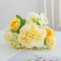 Bouquet De Flores Artificiales De Seda Carnation Y Rosa Para Bodas Decoración De Hogar Arcos De Jardín Y Wreaths Regalo DIY Venta Al Por Mayor Y Minorista - details 12