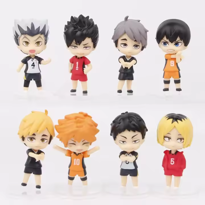 Figuras De Acción Anime Haikyuu 8pcs/set Q Ver. Hinata Shoyo Sugawara Koushi Oikawa Tooru Juguetes De Deportes Para Coleccionistas Unisex - 1