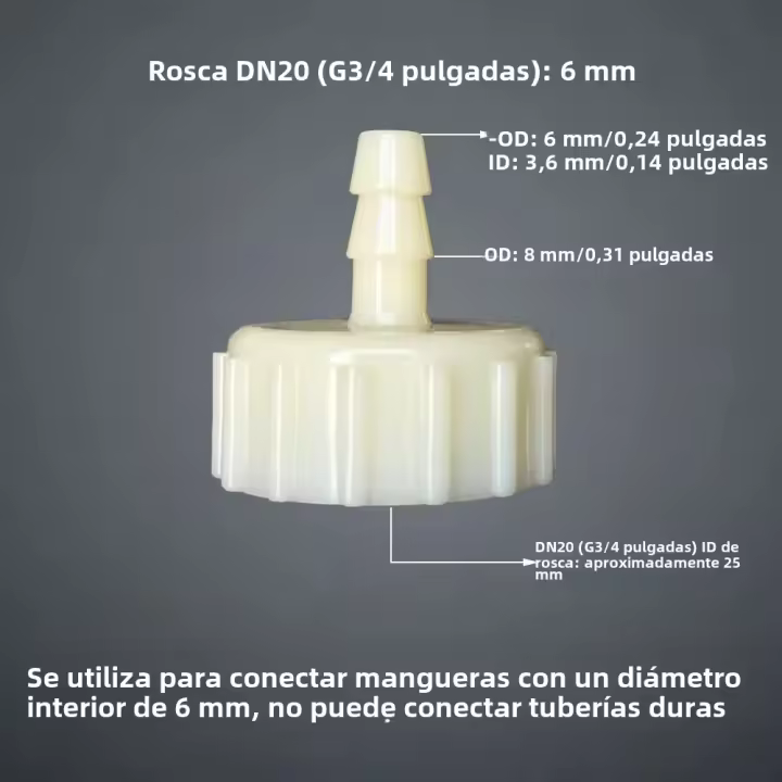 Conector De Camión Femenino 5Pcs G3/4 Pulgada DN20 Hilo Interno Accesorios De Bomba De Agua Juntura Pagoda Coupling Para Riego De Jardín - 1