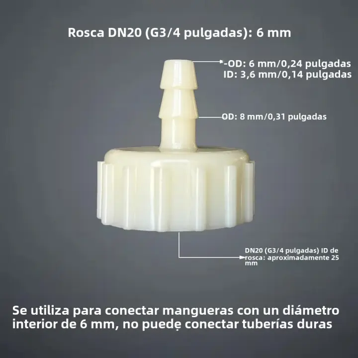 Conector De Camión Femenino 5Pcs G3/4 Pulgada DN20 Hilo Interno Accesorios De Bomba De Agua Juntura Pagoda Coupling Para Riego De Jardín - 1