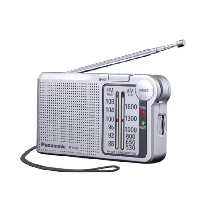 PANASONIC RF-P150DEG-S Radio Portátil Digital de Color Plata, Sintonizador AFC, AM/FM - 1
