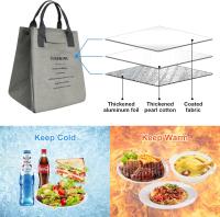 Bolsa Del Almuerzo,20x17.5x23.5cm, Bolsa de Nevera, Bolsa De Aislamiento Impermeable, Reutilizable Bolsa Porta Alimentos con Papel de aluminio, Bolsa de Almuerzo ,Bolsa De Almuerzo Isotérmica Portátil Multifuncional Adecuado Para Acampar, Trabajar, Viajar - details 2