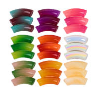 Tubo De Bambú De Acrílico Color Crema 15 Piezas 11mm Resina Perla Gorda Para DIY Pulseras Collares Joyería Accesorios - details 0