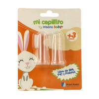 Irisana - Cepillo de Dientes para Bebé - Transparente - 10,5 x 2 x 13,5 cm - Muy Suave y No Daña las Encías - Para Bebé hasta 1 Año - Dedo de Silicona - details 0