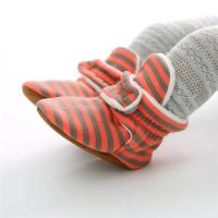 Botines De Primer Pasos Para Bebés Niños Y Niñas Con Estampado De Rayas Algodón Cómodo Antideslizante Calientes Para Recién Nacidos - details 7