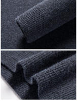 Camisa Polo De Lana Para Hombre Suéter Largo Y Caliente Estilo Casual Multicolor Negocios Otoño E Invierno Nueva Moda - details 8