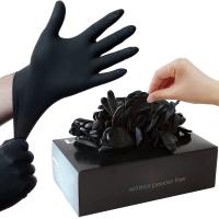 Guantes Desechables De Nitrilo Negro Para Trabajo Látex Libre De Hogar Limpieza Guantes Texturizados Para Mecánico Tatuaje Cabello Tejido Belleza - details 4