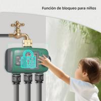 MOES Timer De Riego Automático 3 Salidas Con Inlet De Latón IPX5 Impermeable Pantalla LCD Botón De Giro Para Jardín Aspersor - details 8