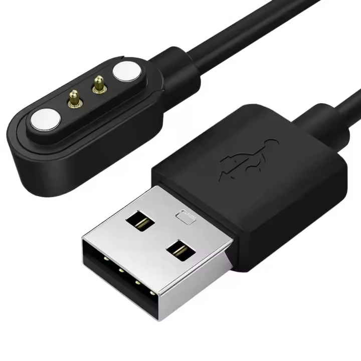 Ociodual Cable de Carga USB 2.0 Compatible con Xiaomi Haylou LS01/LS02 Magnético Negro Recambio Smartwatch Reloj Inteligente - 1