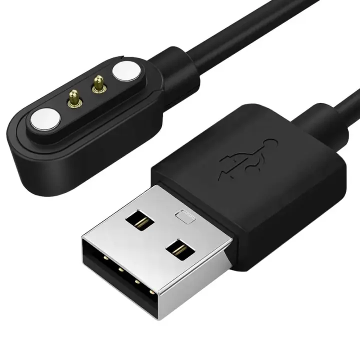 Ociodual Cable de Carga USB 2.0 Compatible con Xiaomi Haylou LS01/LS02 Magnético Negro Recambio Smartwatch Reloj Inteligente - 1