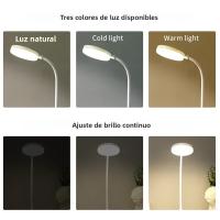 Lámpara De Escritorio LED Flexible Con 3 Niveles De Regulación De Brillo USB Iluminación Cálida/Blanca Para Lectura Y Estudio En Oficina Y Hogar - details 0