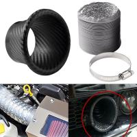 Tubo Telescopio De Admisión De Aire Para Coche Universal Modificado Con Fibra De Carbono ABS Inlet Turbo Funnel Guía De Tubo - details 2