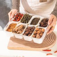 Caja De Almacenamiento Portátil Para Cocina Con 8 Compartimentos Divididos Para Seasoning Frutas Y Snacks Caja Frescorretenedor Moderno - details 7