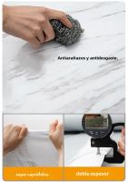 Pegatinas De Papel Tapiz Para Cocina 40cm Antigoteado Y Impermeable Adhesivo Self-Adecente Estilo Mármol Decoración De Gabinete Y Pared - details 7
