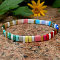 Pulsera De Cuentas TILA Bohemia Para Niñas Con Diseño Contrastante Y Colores Vibrantes Para Regalos Diarios Y Pilastramento - details 10