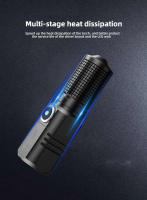 Linterna LED Mini Potente XHP90 Con Batería Integrada Tipo-C Recargable EDC Torcha Lámpara Para Camping Resistente Al Choque Y Agua Luz > 350 Lumen Distancia De Iluminación > 500 Metros - details 8