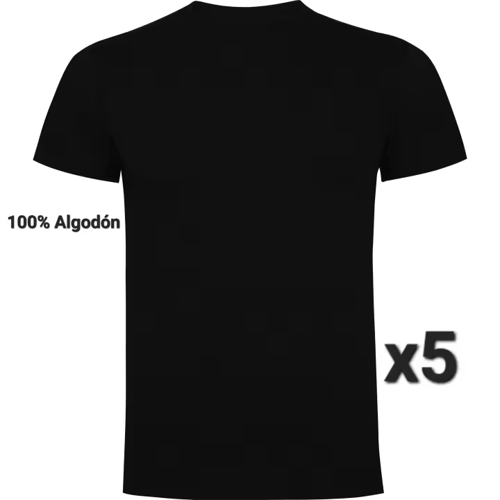 PACK DE 5 CAMISETAS TALLA XXL PREMIUM 100% ALGODÓN, CAMISETAS DE ALTA CALIDAD - 1