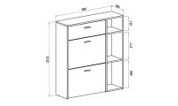 Skraut Home - Zapatero - Armario para zapatos y botas - Recibidor - Entrada - organizador de zapatos - Muebles para almacenamiento - 90x26x102cm - Cajones abatibles - Capacidad para 12 Pares de Zapatos - Varias combinaciones de colores disponibles - details 2