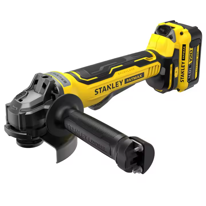 Stanley Mini-Amoladora BRUSHLESS V20 18V 125mm con 2 baterías Li-Ion 4Ah - 1