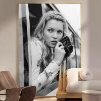 Pegatinas De Pared Kate Moss Vintage Posters Papel Adhesivo Blanco Calidad HD Decoración Moderna Retro Y Nostálgica Para Hogar Oficina Café - details 9