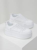 Zapatos Casuales Para Mujer 2024 Plataforma Cómodos Zapatillas Blanca Aumento De Altura 5cm Suela De TPU Heel Medio - details 6