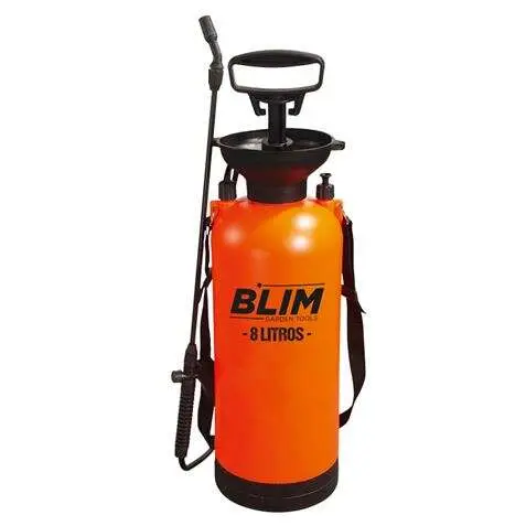 Blim sulfatadora/pulverizador de mano 8l - bomba con presion hasta 3 bar - boquilla regulable - correa para colgar al hombro - 1