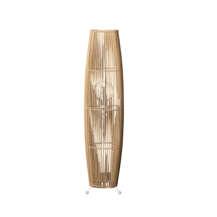 Ledkia Lámpara de Pie Bambú Natural Komu - Diseño Minimalista para Decoración Moderna - 1