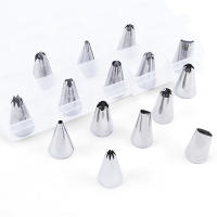 FAIS DU 19 Piezas Herramientas De Decoración De Pastel Con Caja Suministros De Pastelería Para Cupcakes Acero Inoxidable Ecológico - details 4