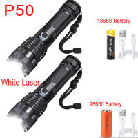 Linterna Táctica De Láser Y LED Blanca 15000 Lumens Zoomable Impermeable Torcha Ajustable Para Camping Y Senderismo Al Aire Libre - details 2