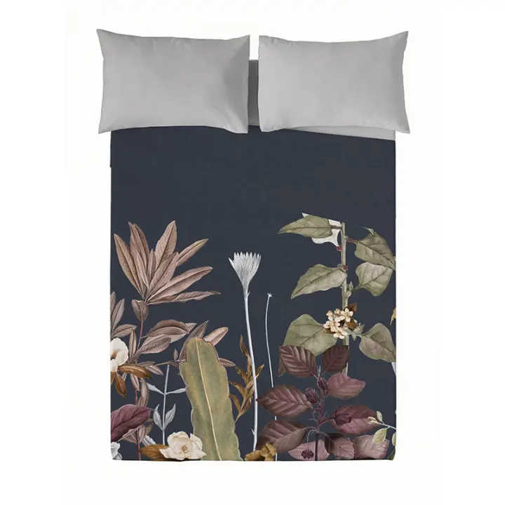 JUEGO DE SÁBANAS 100% ALGODÓN AZALEA DARK ICEHOME FABRICADO EN ESPAÑA - 1