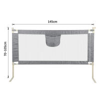 Aqrau barrera de cama plegable de 150 cm especial cama Barandilla para cama - details 3