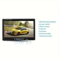 Monitor De Coche 7 Pulgadas Pantalla TFT LCD Color Para SUV Van Camión Entrada De Video V1/V2 Entrada De Alimentación 12V/24V Entrada De Cámara CVBS - details 3