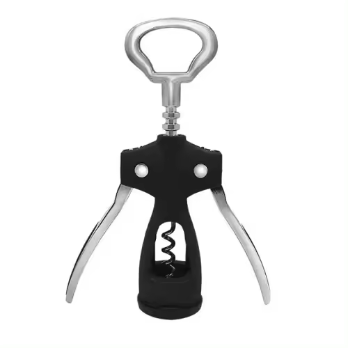 CABLEPELADO Sacacorchos vino abrebotellas, Abridor de vino, Descorchador de botellas, Abrebotellas de vino, Abridor de vino y cerveza, Sacacorchos de camarero, 17 cm de longitud, Negro - 1