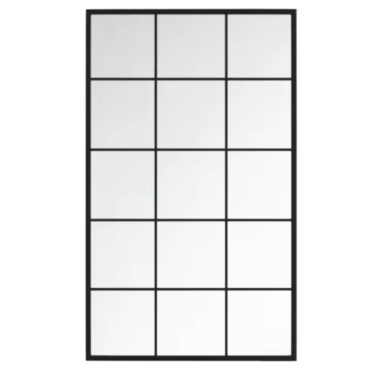 Espejo bañoEspejo de pared metal negro 100x60 cm - 1