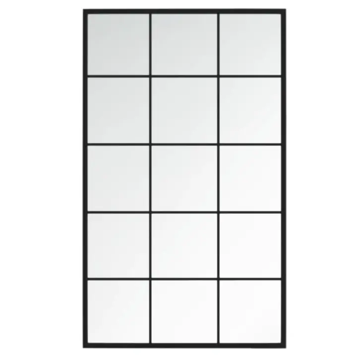 Espejo bañoEspejo de pared metal negro 100x60 cm - 1