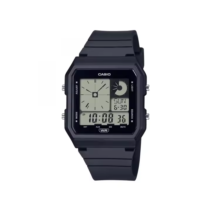 reloj unisex Casio LF-20W-1A Hora Doble Twin Graph alarma 5 alarmas Luz Led - 1